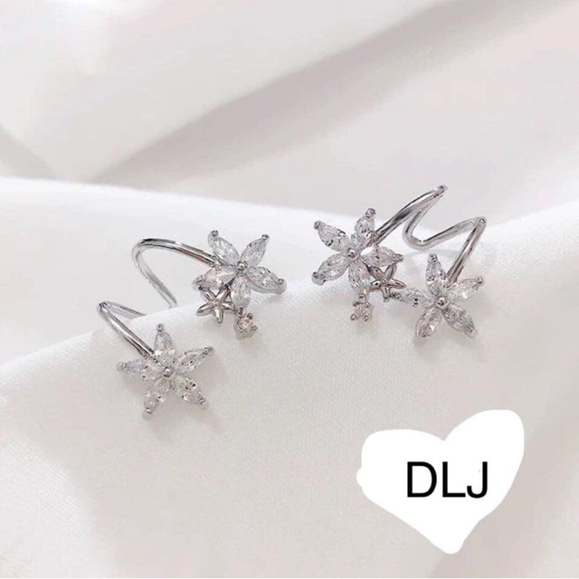 BÔNG TAI KẸP GẮN HOA BẠC TA MÃ BT009512