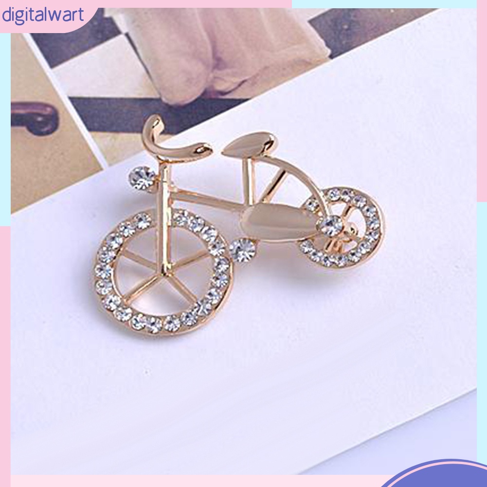 Trâm Cài Áo Hình Xe Đạp Đính Đá Thời Trang
