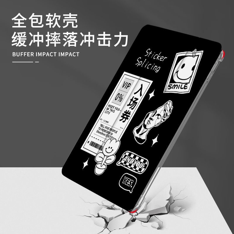 Ốp Máy Tính Bảng Gập Ba Khúc Có Khe Đựng Bút Cho Ipad Air 5 5 / 6 / 7 / 8 / 9th Gen Mini4 / 5 / 6 Air1 / 2 / 3 / 4 / 5 Pro 10.5 '' 11 '' 12.9 '' 2018 2020 2021