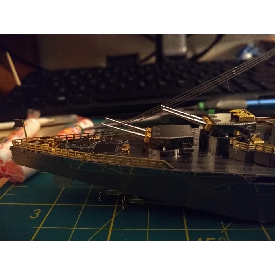 Mô hình 3D Piececool mô phỏng tàu chiến Nagato, cực đẹp và chi tiết