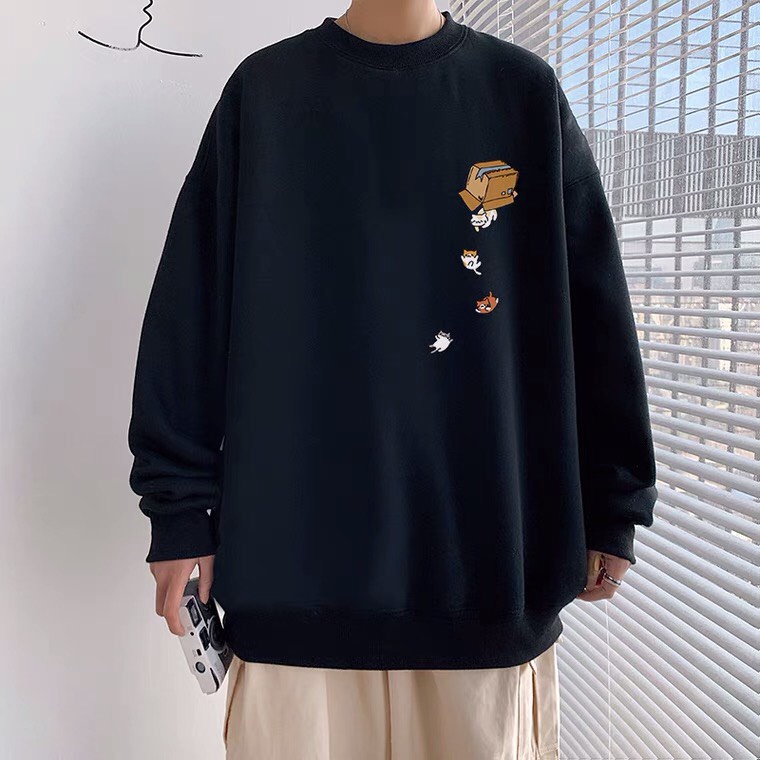 Áo Sweater nam nữ, Áo Sweater layer dáng Unisex chất liệu nỉ bông trẻ trung.