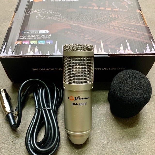 Combo thu âm hát livestream karaoke míc AQTA BM900-Sound card xox K10 bản mới nhất k rè