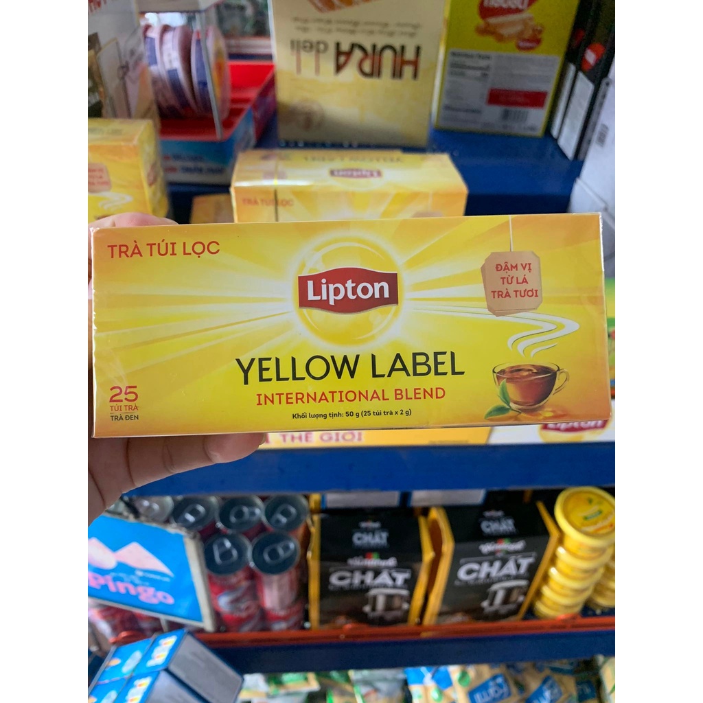 Trà Lipton túi lọc nhãn vàng loại 25 túi/100 túi/hộp