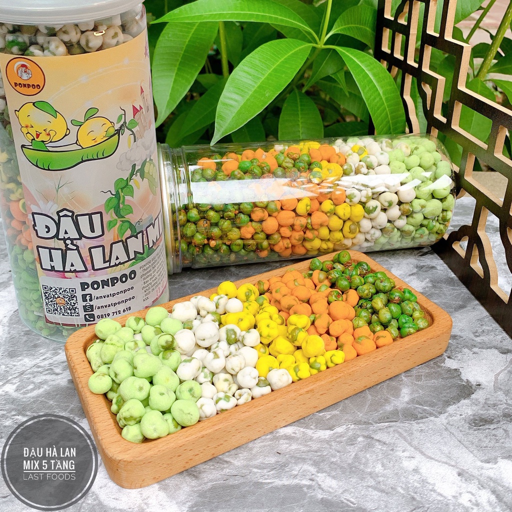 Đậu Hà Lan Mix 5 Vị Wasibi 470g Đồ Ăn Vặt PONPOO Ngon Tuyệt Vời