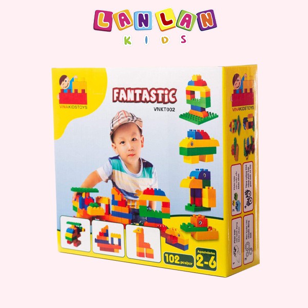 Bộ đồ chơi xếp hình thông minh Fantastic 102 pcs LANLAN KIDS