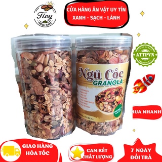 Granola 500g siêu hạt , ngũ cốc Granola ăn kiêng Tivy giúp gảim cân hũ