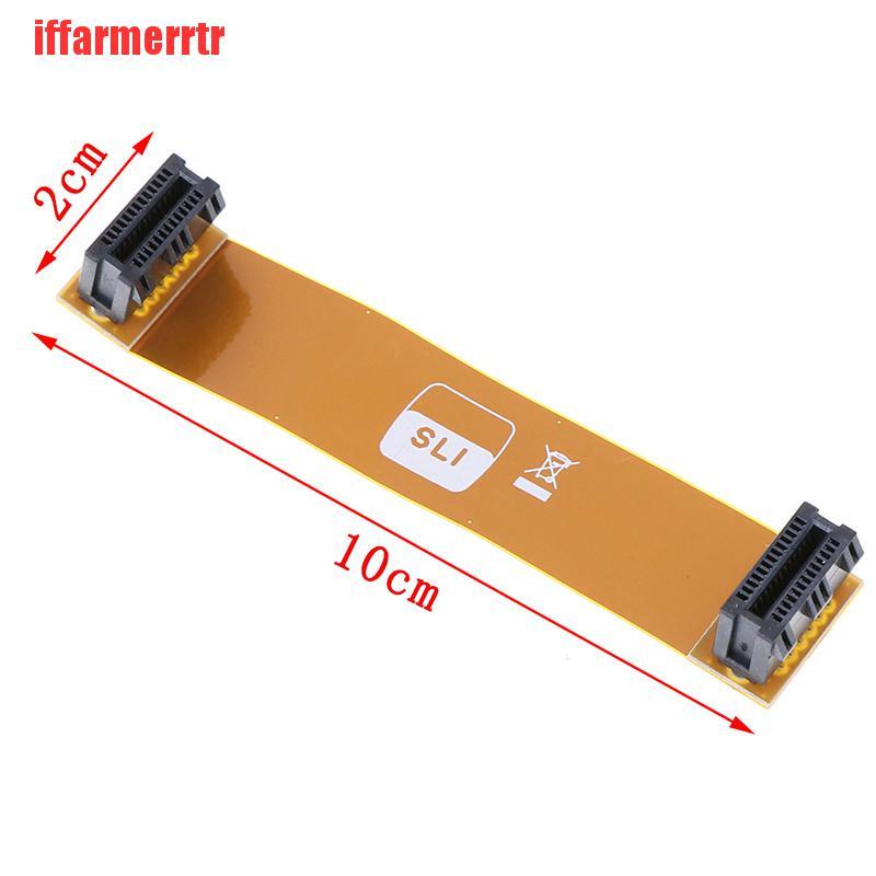 {iffarmerrtr}1Pc Flexible 80mm SLI Bridge PCI-E Cable Video Card Connector KGD