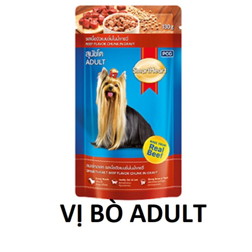 THỨC ĂN MỀM SMARTHEART Pate chó gói 130gr 4 vị