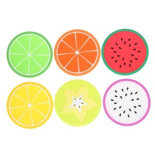 Miếng Lót Ly Chất Liệu Silicon Hình Trái Cây Dễ Thương