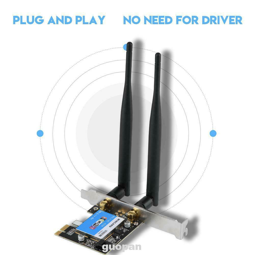 2.4 5G 433M Home Wireless Fast WIFI Replacement Office High Compatibility PCI-e Desktop PC Network Card