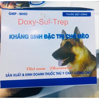 Bột uống Doxy - Sul - Trep Kháng sinh chó mèo 5g