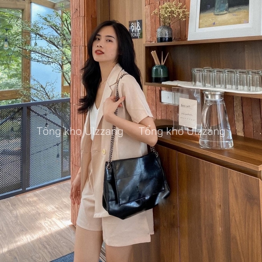Set Áo Blazer Cộc Tay Kèm Quần Short Chất Voan