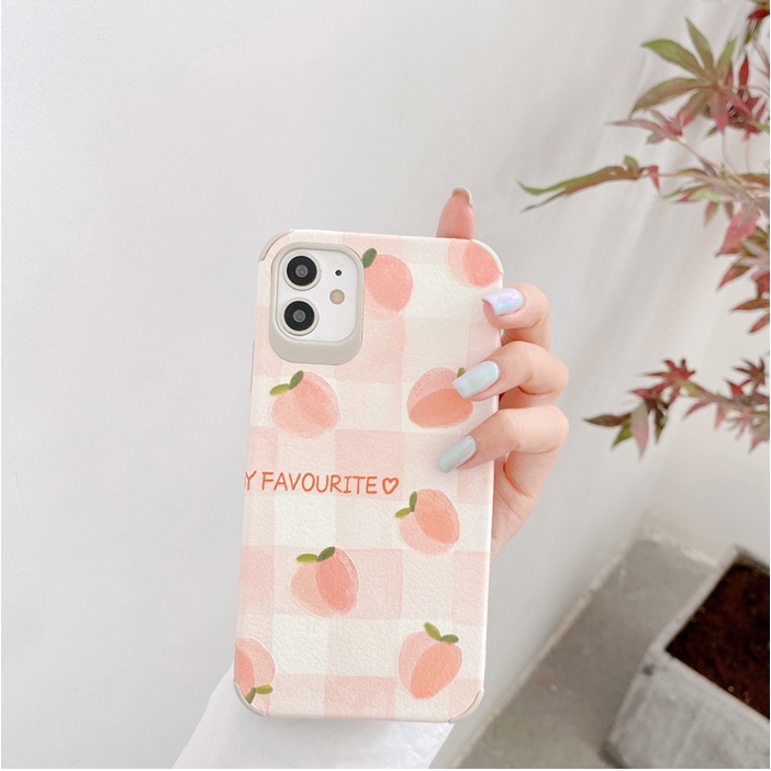 Ốp lưng iphone da Auto Focus 4 góc đào favour 6splus/7/7plus/8/8plus/x/xr/xs/11/12/pro/max/plus/promax - Awifi Case U1-5