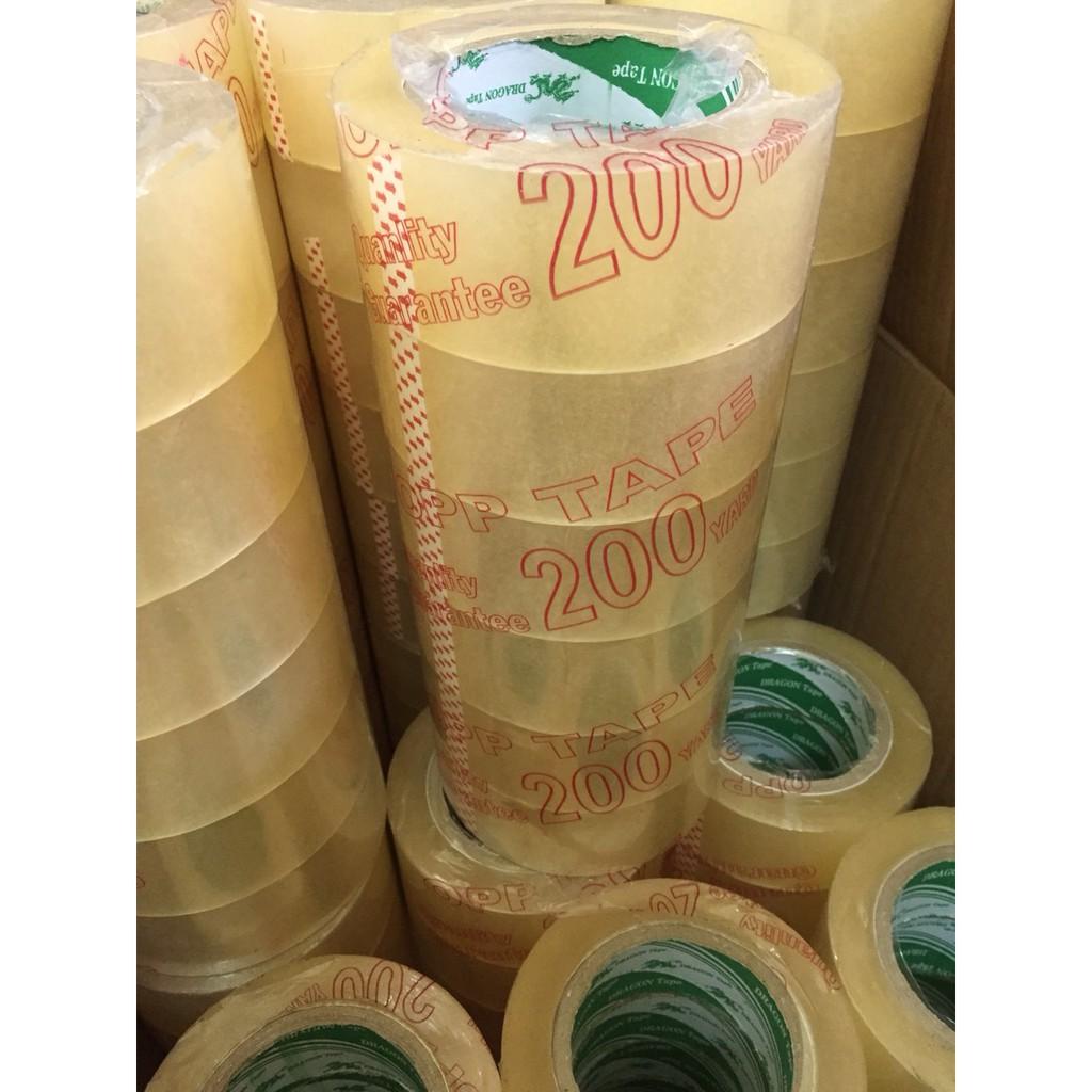 [10 cây - 60 CUỘN] BĂNG KEO TRONG DÁN THÙNG LOẠI 2.0 KG/ CÂY. 1 LỐC 10 CÂY (60 CUỘN). VI TÍNH QUỐC DUY.