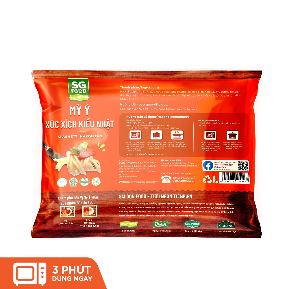 Mỳ Ỳ xúc xích kiểu nhật SG Food 250g