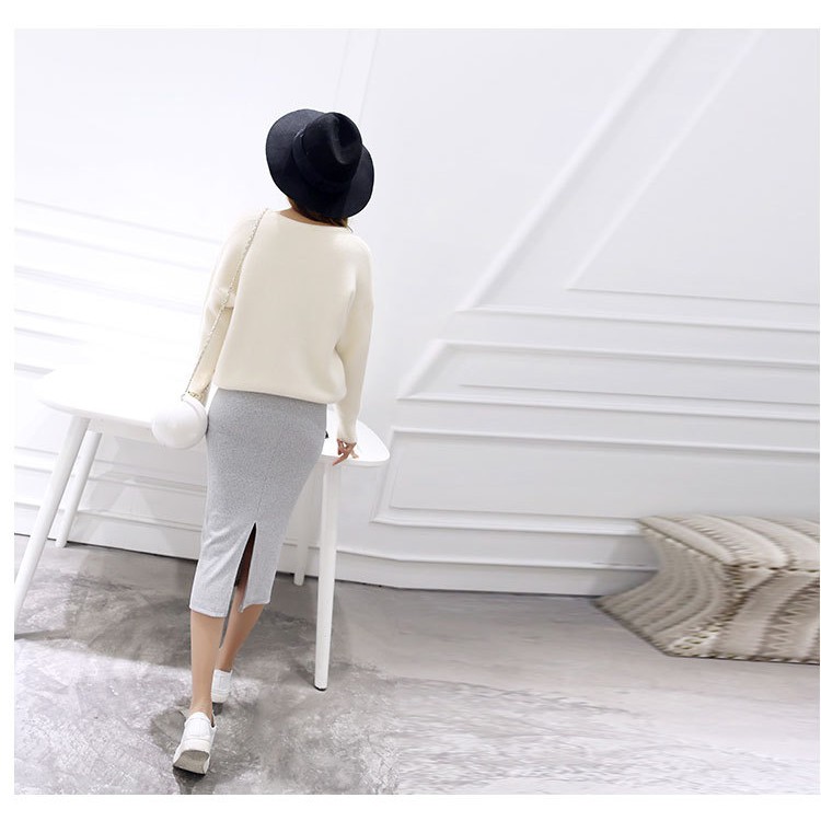 Chân Váy Bút Chì Thun Tăm Vải Dày Có Xẻ | BigBuy360 - bigbuy360.vn