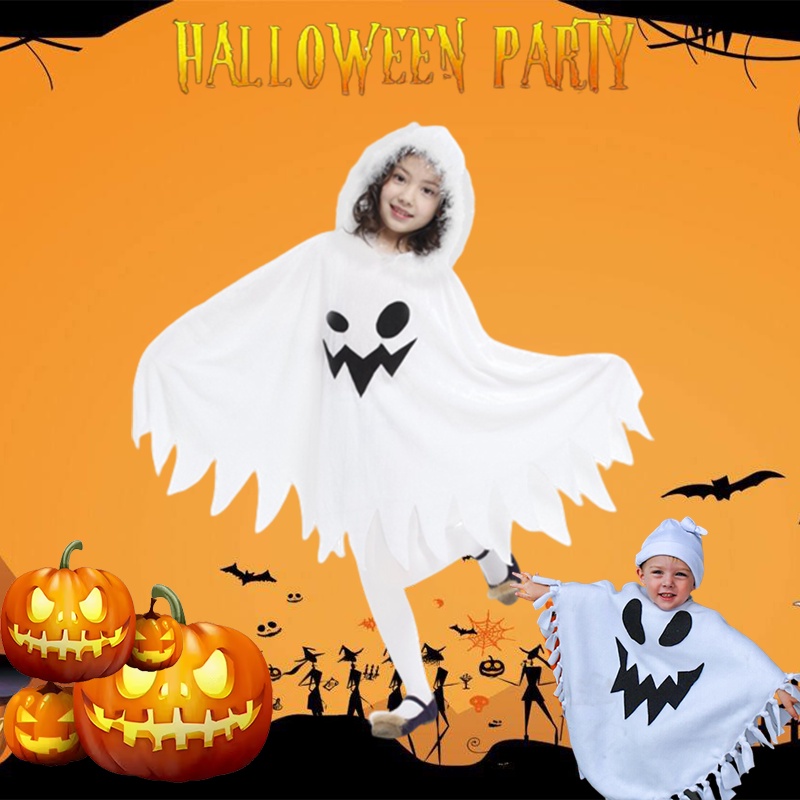 Kids Ghost Cloak Cape Cosplay Costumes Toddlers Outfit Party Role Play Halloween gift