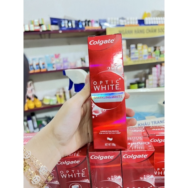Kem đánh răng Colgate Optic White Plus Shine làm trắng sáng răng 100g