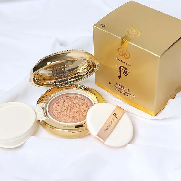 Phấn trang điểm dưỡng trắng da chống nắng Whoo Luxury Golden Cushion Glow | BigBuy360 - bigbuy360.vn