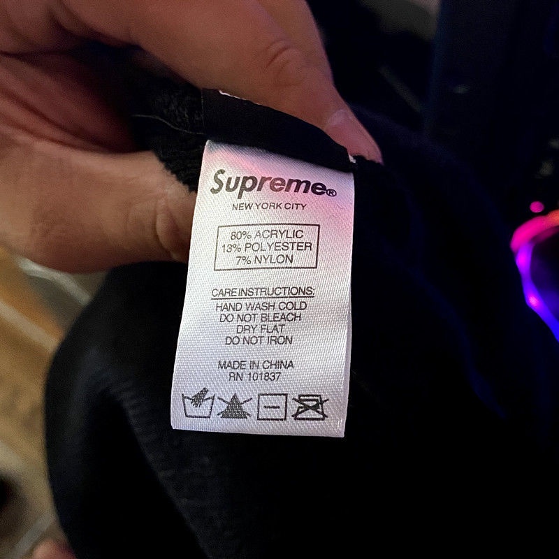 Mũ Len Beanie Thêu Chữ Supreme 19FW Mới
