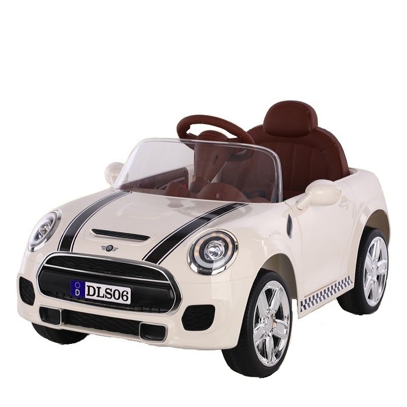 Ô tô xe điện KIDVIET-PRO MINI COOPER DLS-06 đồ chơi cho bé đạp (Đỏ - Hồng - Trắng)