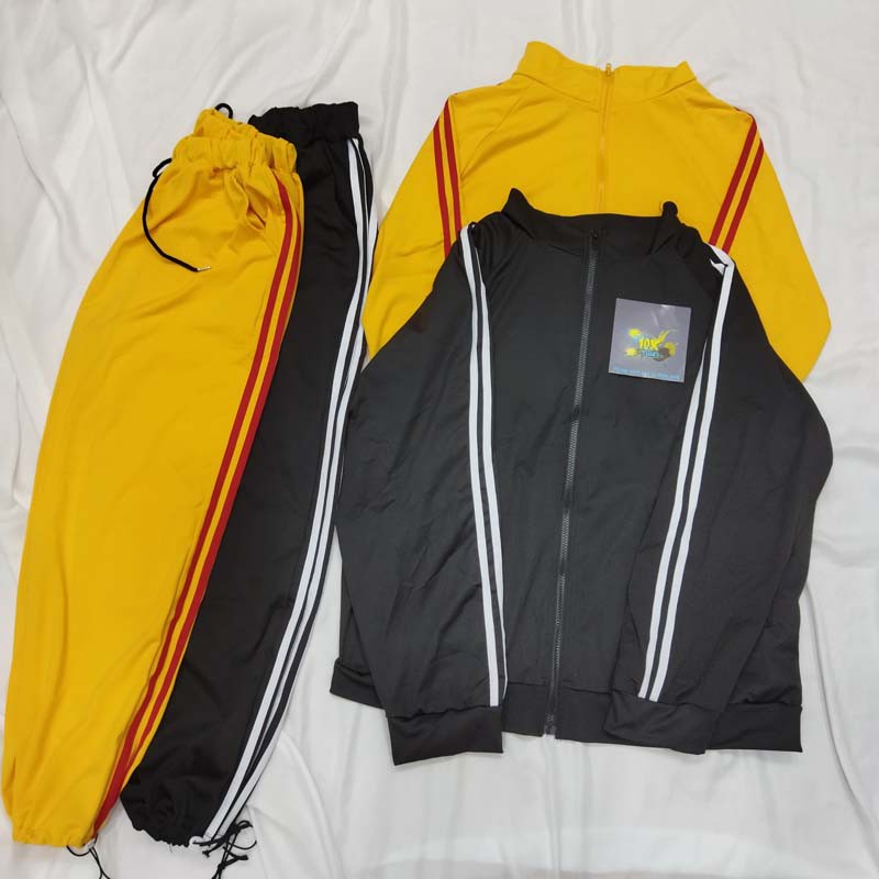 set thể thao nam nữ dài tay unisex quần thụng có dây rút bo chân ulzzang 2 sọc