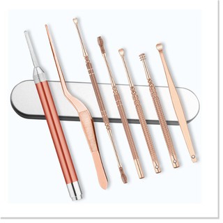 Bộ lấy ráy tai, bộ ngoáy tai, dụng cụ lấy ráy tai 7 món có đèn soi bên trong tai