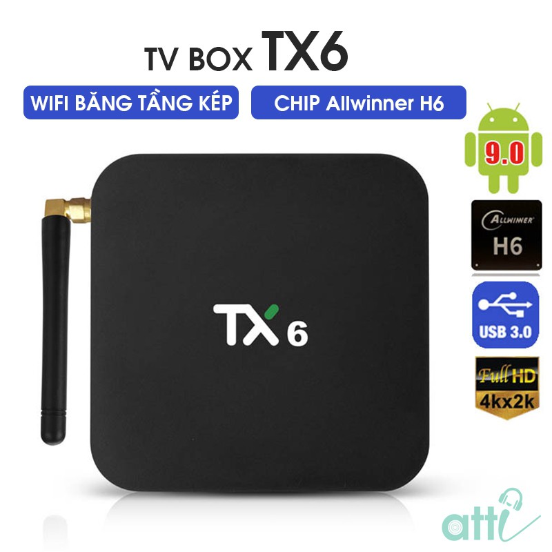 SeeNew TX6 tivi box Allwinner H6 Android 9.0 Ram 4G Rom 32G HD 6k Bluetooth Dual Band Wifi TV Box - MK+ D0205