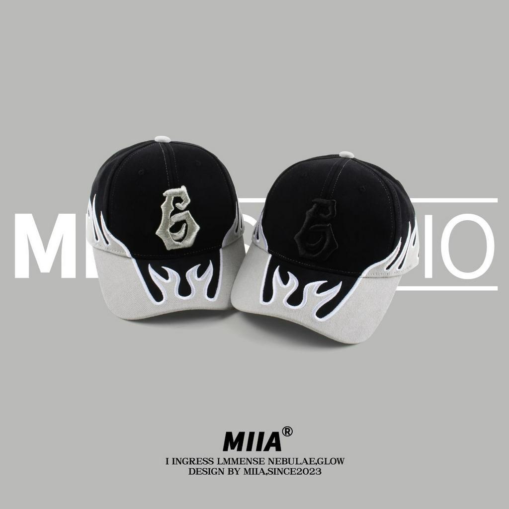 Mũ Lưỡi Trai Cứng Thêu Chữ Số 6 Phong Cách Hip Hop Đường Phố Cá Tính Cho Nữ