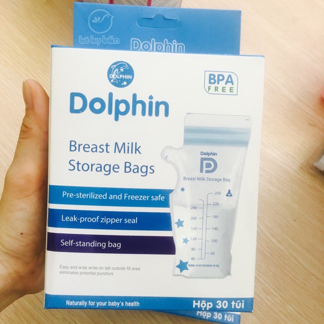 Túi trữ sữa Dolphin hộp 20 túi