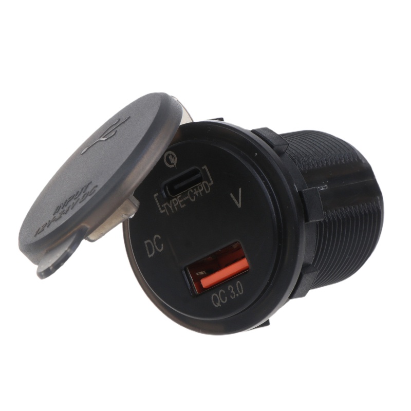 Tẩu Sạc Hai Cổng USB C PD Chuyên Dụng Cho Xe Hơi QC 3 0