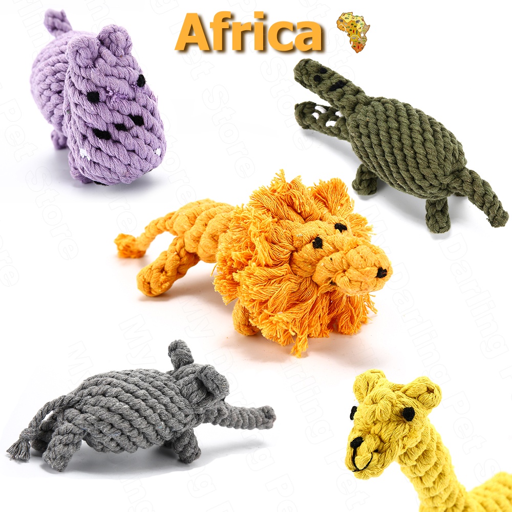 Kawaii Châu Phi Động Vật Chó Nhai Đồ Chơi Vật Nuôi Tương Tác Dây Thừng Bông Lớn Chó Nhỏ Đồ Chơi Ngoài Trời Cho Chó Con Nguồn Cung Cấp Mèo Juguete Para Perro