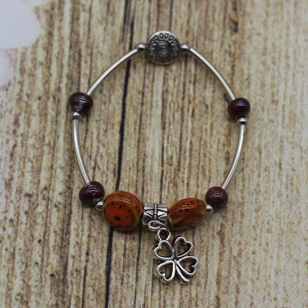 VT62 Vòng tay hạt gốm 5 cái/lốc