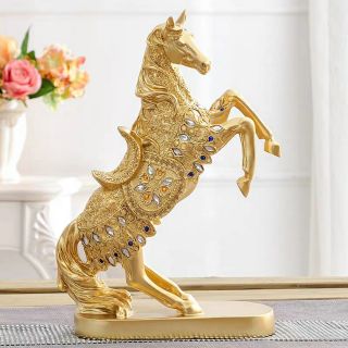 Tượng Ngựa trang trí đính đá Kích Thước Cao 37cm