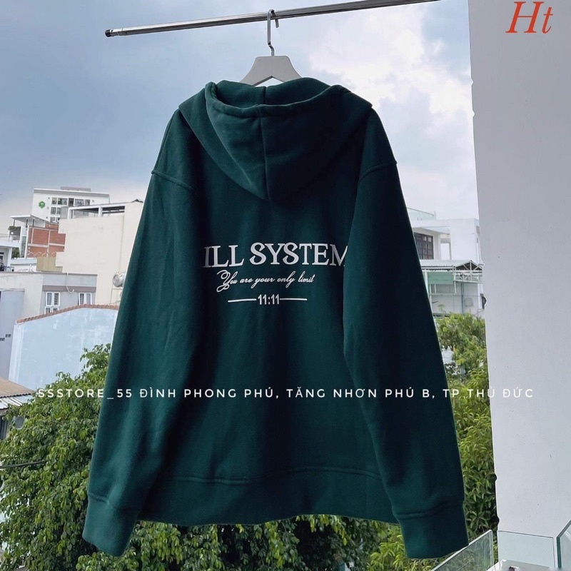 Áo khoác nỉ cotton KILL rêu H2A699