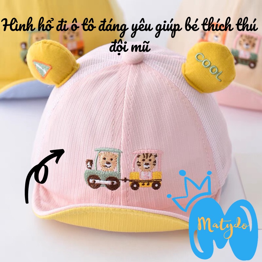 Mũ cho bé gái bé trai MATYDO nón lưỡi trai hình hổ đáng yêu phụ kiện trẻ em MU012