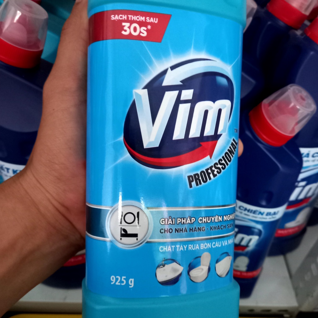 Nước Tẩy Bồn Cầu Vim Diệt Khuẩn (900ml) - Xanh Biển