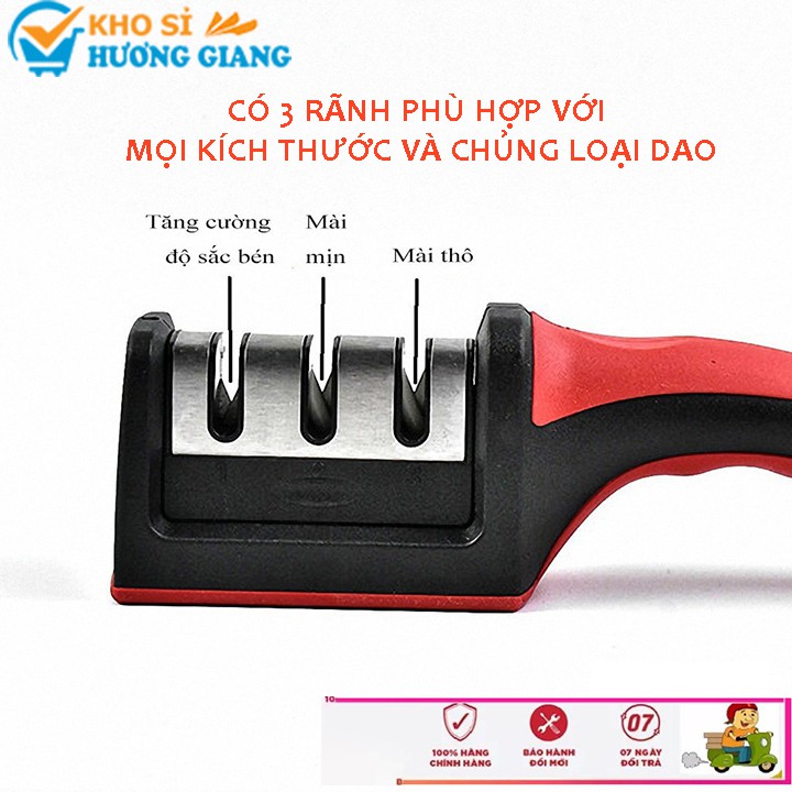 Dụng cụ mài dao kéo 3 rãnh, Mài sắc dao kéo 3 khe tiện dụng phù hợp với tất cả các kích cỡ dao