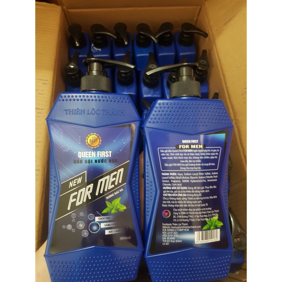 1 Chai Dầu gội đầu hương nước hoa For Men Bạc Hà 650ml
