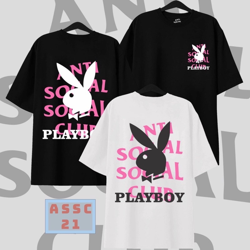áo thun unisex nam nữ hình chữ thỏ playboy có big size vải cotton cao cấp