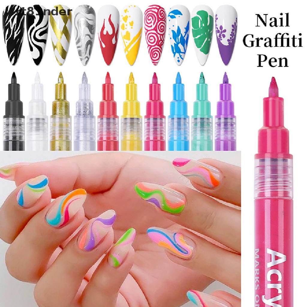 [Hàng mới về] Bút vẽ móng tay gel UV trang trí chấm điểm làm đẹp móng DIY