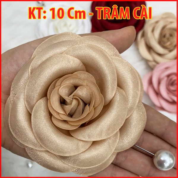 Tag Hoa Trà Lớn Cài Áo, Hoa Cài Áo Hoa Có Ghim, Có Trâm Cài Áo