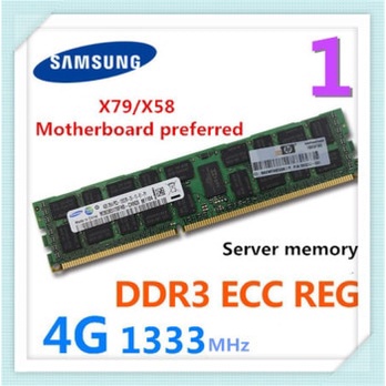 Ram Server DDR3 4GB ECC REG buss 1333 chạy cho main x58 / x79  , x99 china
