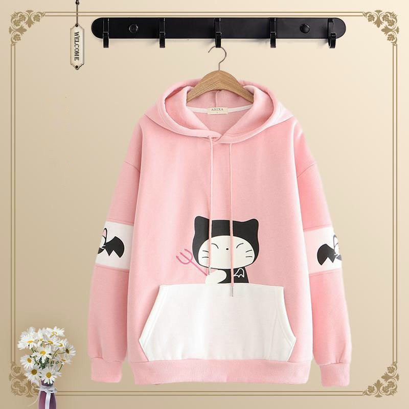 Áo Khoác, Áo Hoodie nỉ bông Pucca có nón phía sau cực xinh xắn đáng yêu || Hany Shop