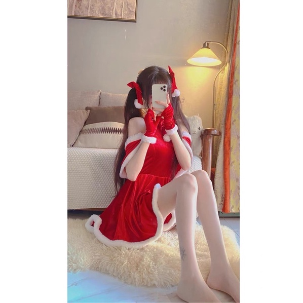 VÁY NOEL CÓ ÁO CHOÀNG- VÁY CHẤT LIỆU TỐT/ TIỆM THỜI TRANG LOLITA JK CHÍNH HÃNG LOLIQUESWEET