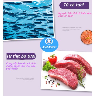 Xả kho, Đồ ăn vặt súp thưởng, gói thưởng cho mèo thú cưng dinh dưỡng ống 15g