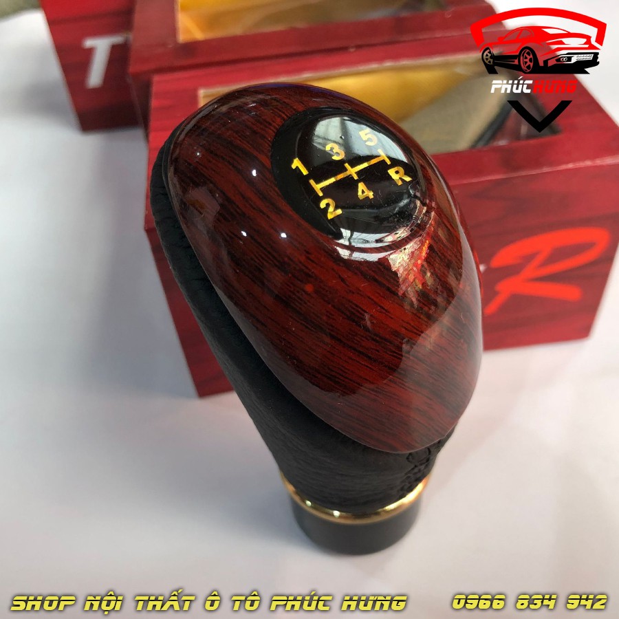Ốp cần số vân gỗ xe ô tô cao cấp