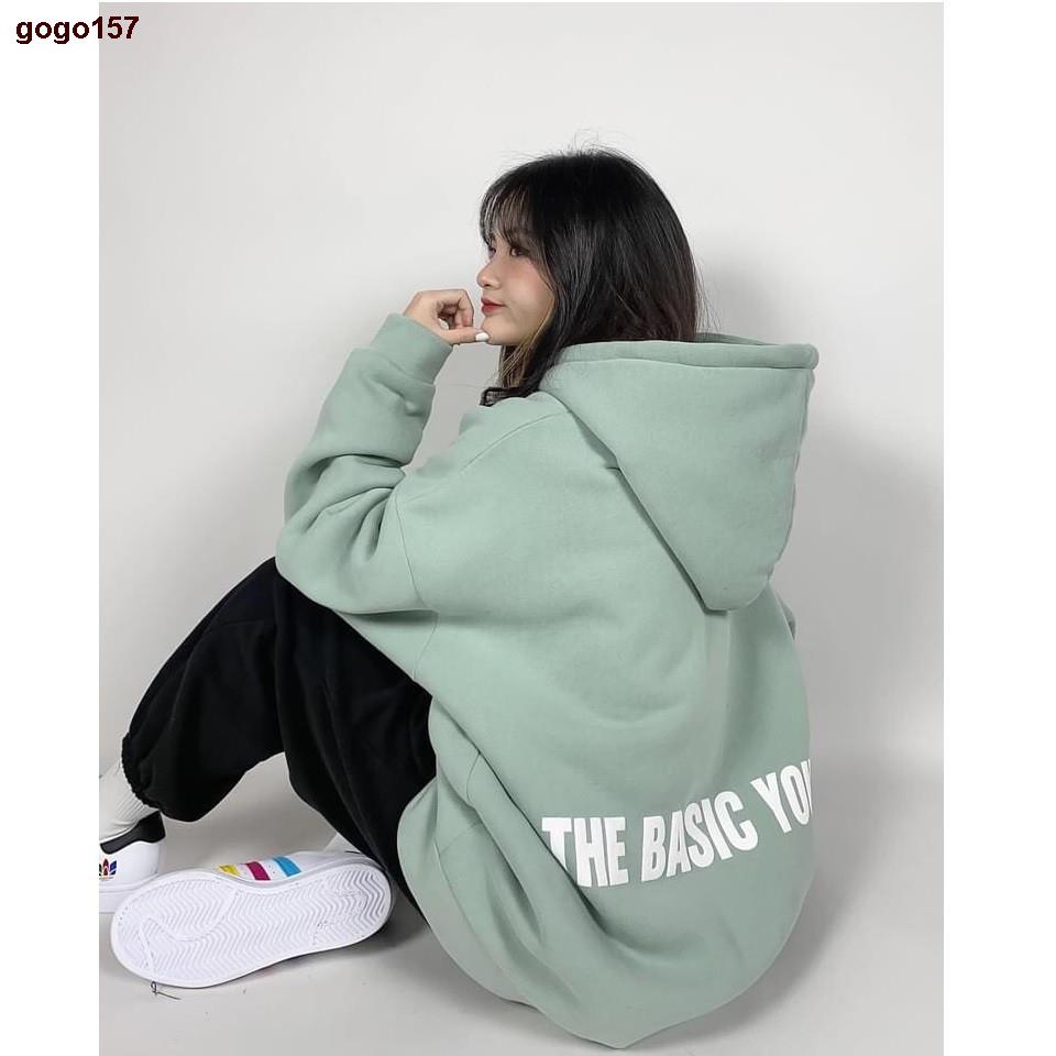 ▽✎☎gogo157Áo KHOÁC Hoodie BASIC YOUTH Ulzzang Unisex 1hitshop