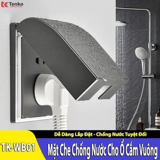 [Chính Hãng] Mặt che mưa chống nước cho ổ cắm Vuông Tenko TK-WB01 Xám