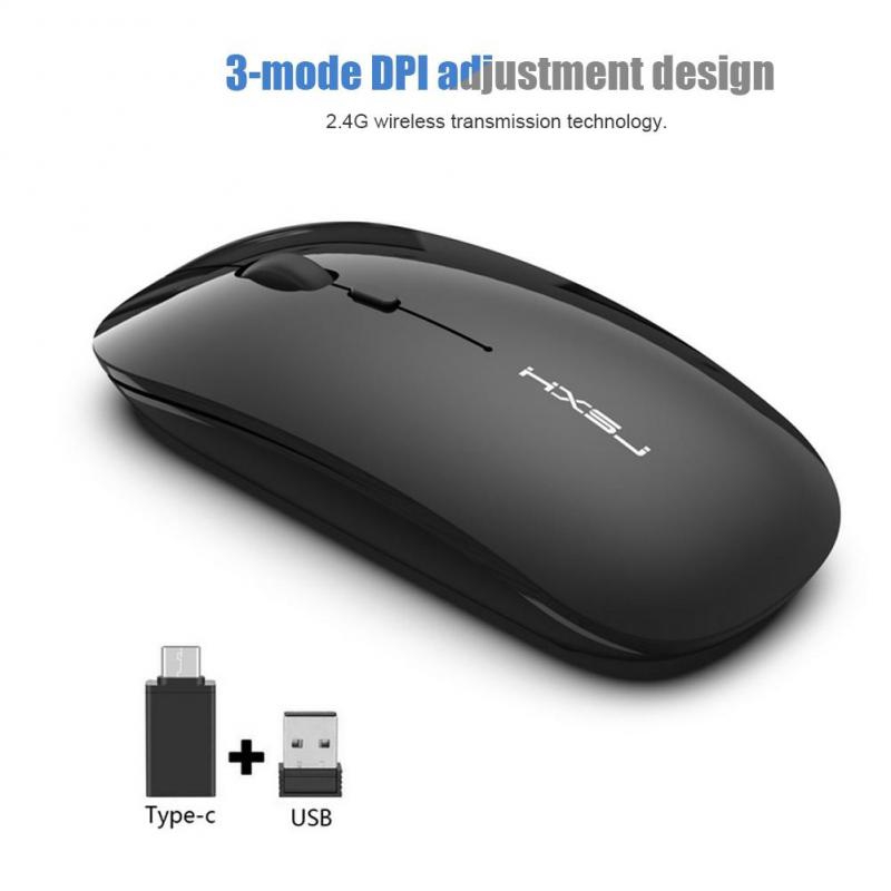 Alwaysonline 2.4GHz Mouse For Windows, Optical Mouse 800, 1200, 1600DPI Connection 10M | Ergonomic | USB Type-C | Rechar